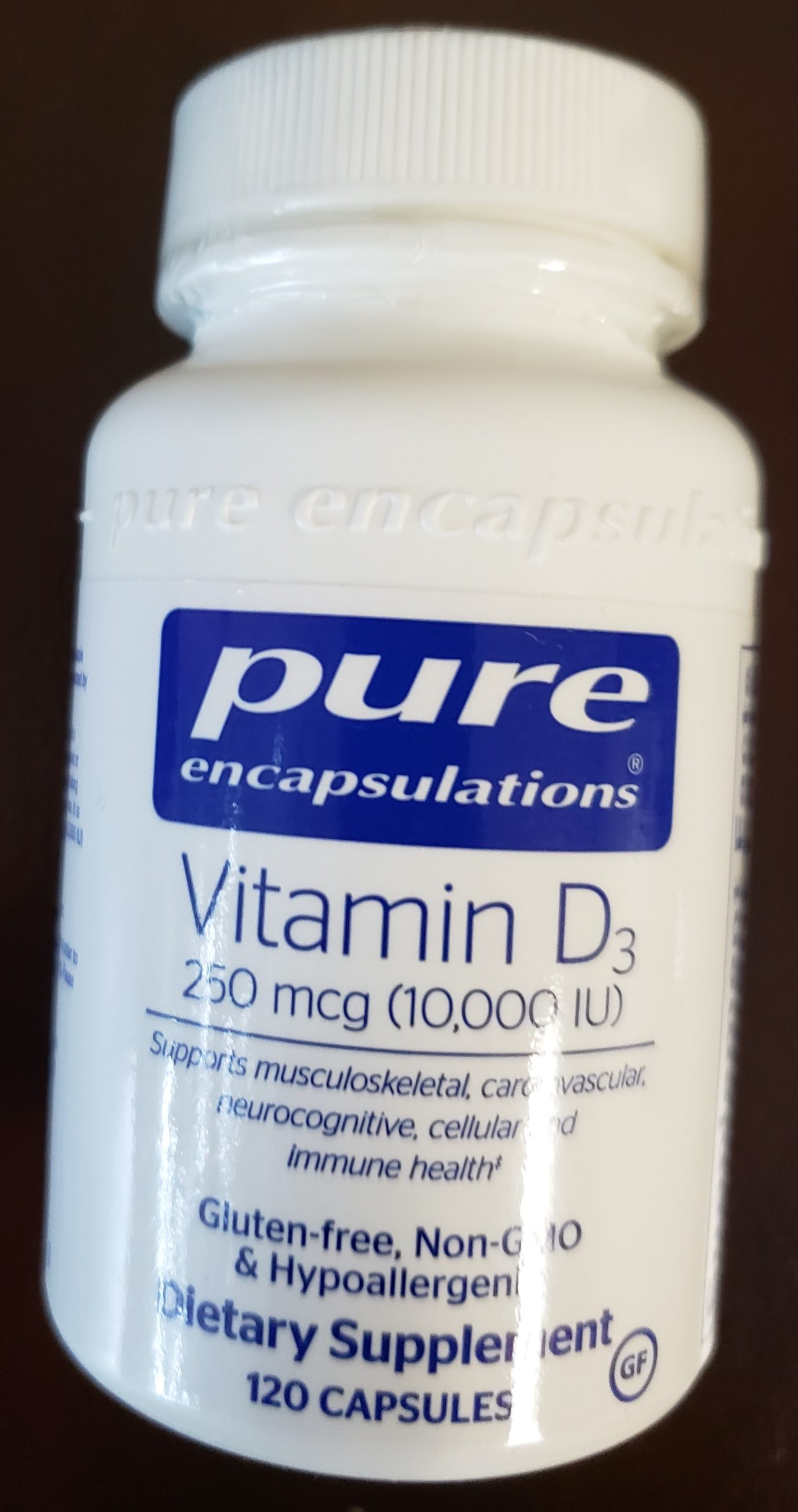 Vitamin D3 250 mcg (10,000 IU) 120 Capsules